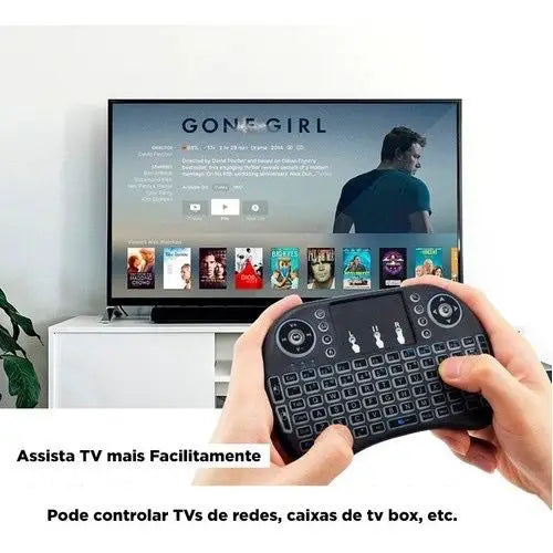 Mini Teclado Controle Sem Fio Wireless Iluminado