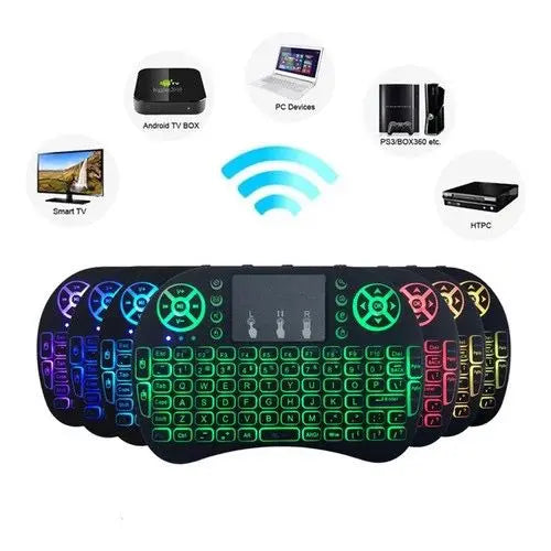 Mini Teclado Controle Sem Fio Wireless Iluminado