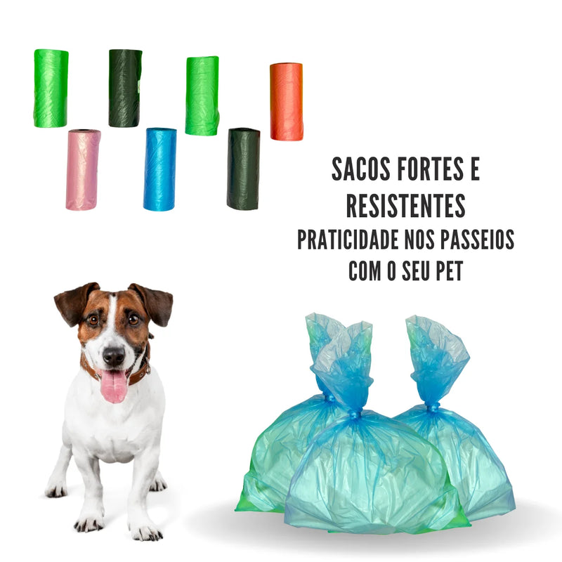 Kit 9 Rolinhos C/ 15 Sacos De Lixo Coco Pet Gato E Cachorro