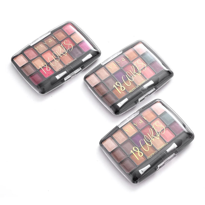 Paleta de Sombras 18 Cores Vivai 2194